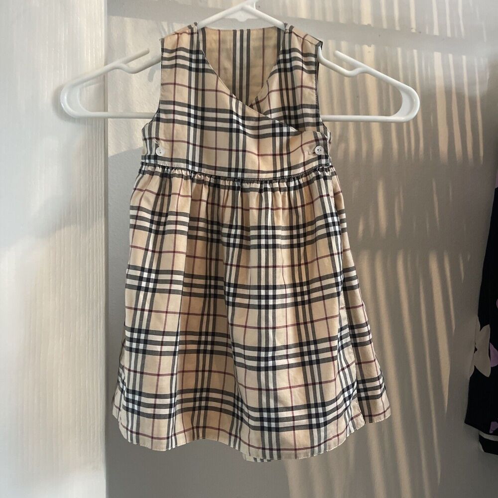 Burberry Plaid Reversible Cotton Dress. 9 Mos Authentic. Adorable
